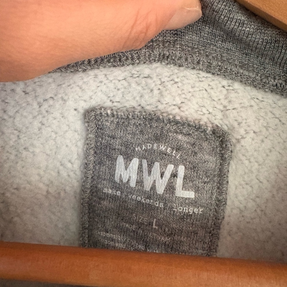 Madewell MWL Heather Gray Sweatshirt - Picture 2 of 4